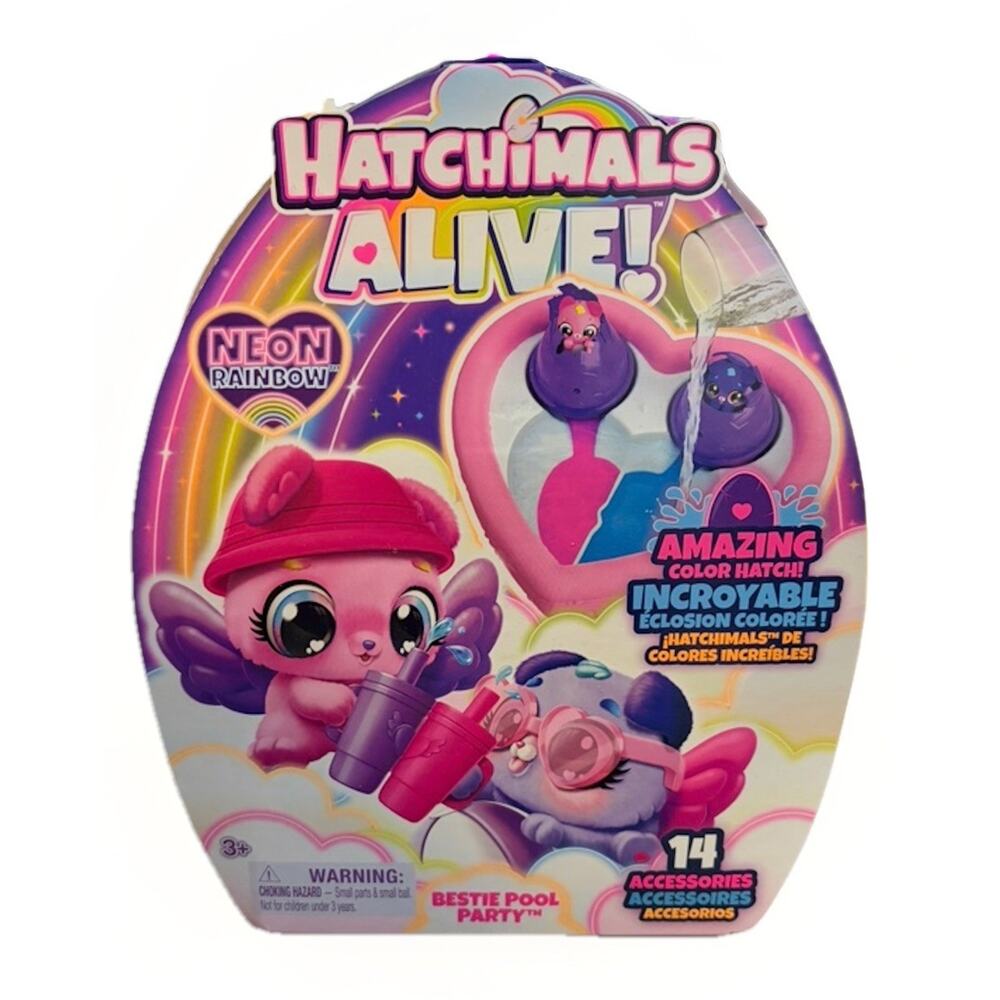 Hatchimals Alive PUPPADEE Mystery Hatch Neon Rainbow Amazing Color Hatch 1 Pack